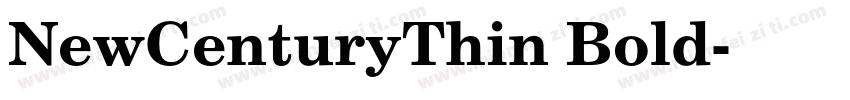 NewCenturyThin Bold字体转换